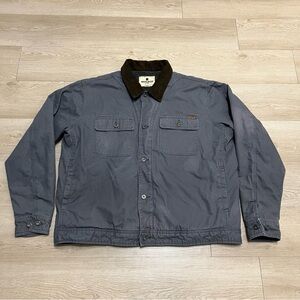 WOOLRICH Sherpa Lined Canvas Barn Jacket Corduroy Collar Men’s Size 2XL